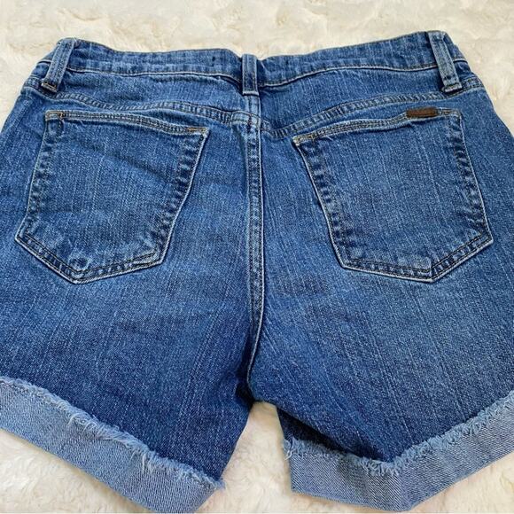 Joe’s Jeans Womens Mid Rise Midi Cuffed Hem Jean Shorts Size 28 Dark Wash Denim - Picture 7 of 10